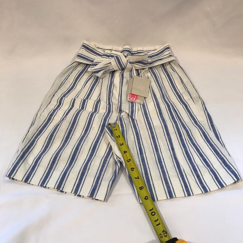 NWT Boden 9” Women’s Short ( Size 2) Color Blue/White - Picture 5 of 9